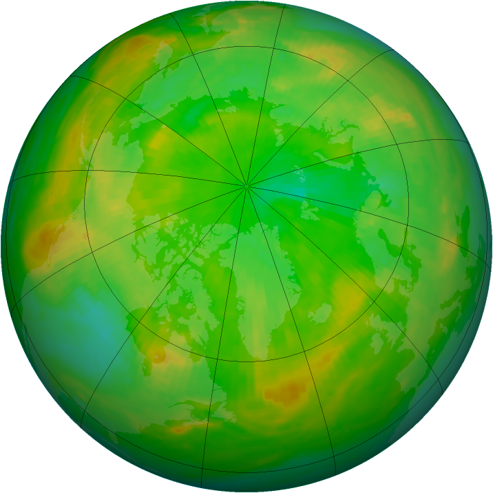 Arctic ozone map for 06 July 1981